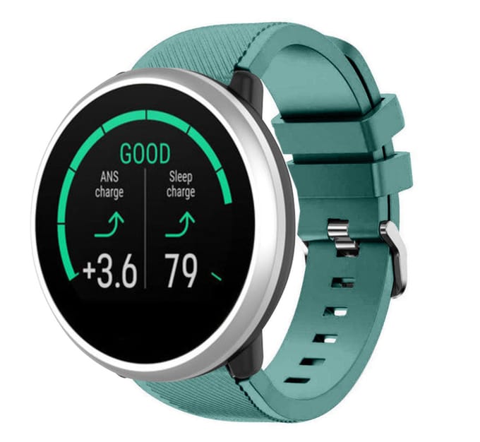 Polar Unite twill siliconen band (dennengroen)