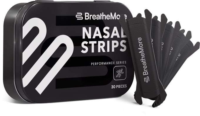 BreatheMore® Neusstrips - The Performance Series - Travel Box - Zwart - 30 stuks