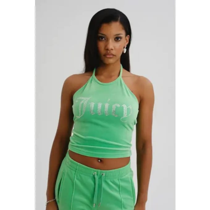 Juicy Couture Etta Halter Top Zalm M