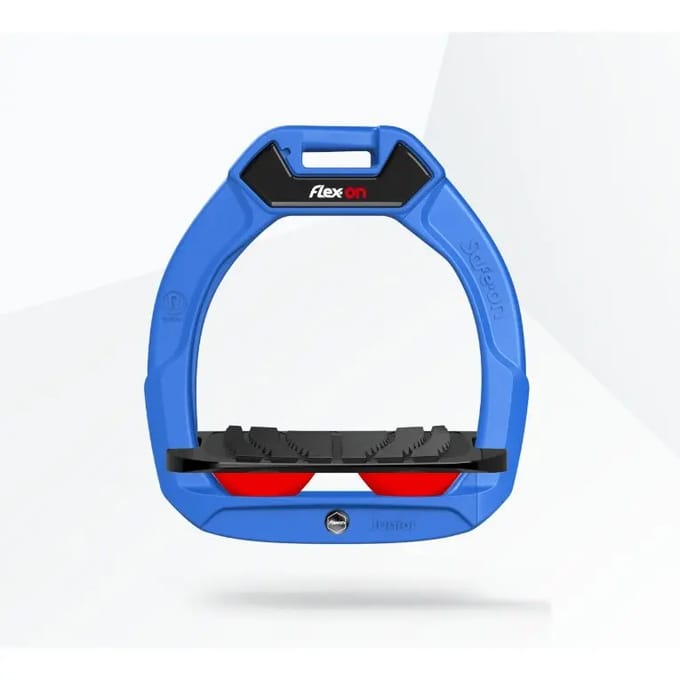 Veiligheidsstijgbeugels Ruiter Ingelaten Grip Blauw/Zwart/Rood Kind Flex-On Safe-On