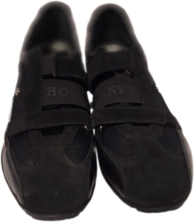 HORNET by Botticelli- SNEAKER-CAMOSCIO-LEER/MESH-NERO-43