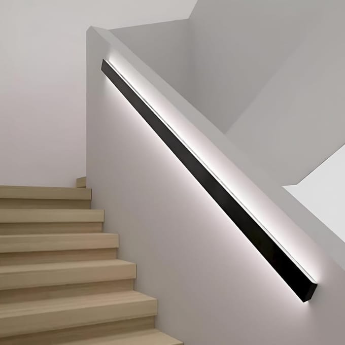 Trapleuning met licht - Verlichte handgreep - Veilige treden - Bewegingssensor - Verstelbaar - Aluminium