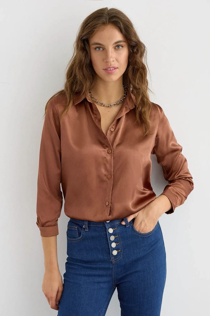 Satin Klassiek Shirt