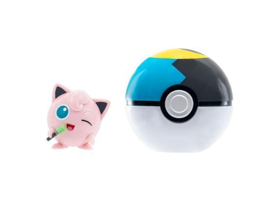 Pokemon Clip 'n Go Jigglypuff met Moon Bal Bekende knuffels
