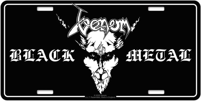 Venom - Black Metal Metalen wandbord - Zwart/Wit