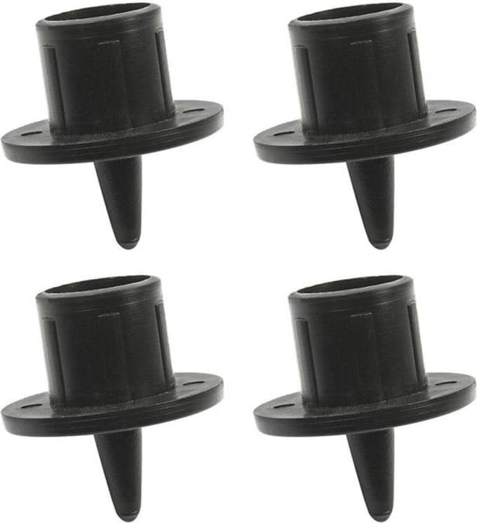 ProPlus Puntdoppen - Kunststof - Ø 25 mm - Zwart - Set van 4
