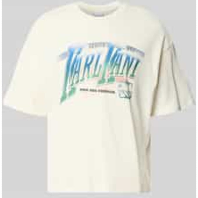 T-shirt met labelprint model 'Sport Gradient'