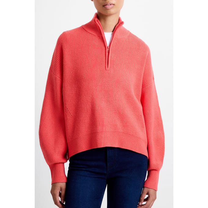 French Connection Babysoft Half Zip Jumper Cayenne Red Taglia: M | Maglioni a maglia Outlet | Donna | Rosso