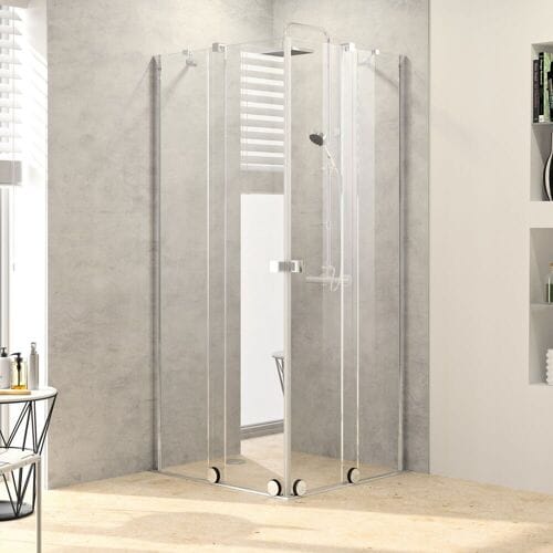 HÜPPE Xtensa pure 4-corner sliding door entry 2-piece 140 cm, left fixing XT1307069321