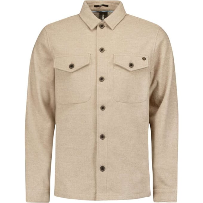 No Excess Overshirt Button Closure Melange Khaki Größe: S | Jacken Outlet | Herren | Braun