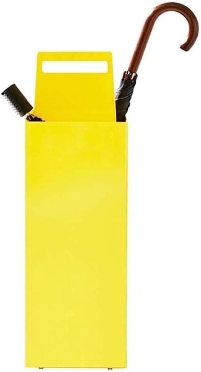 Paraplubak Metaal - Paraplurek Houder - Entree Organiseren - Open Gaas Ontwerp - 20 x 50 cm - Geel