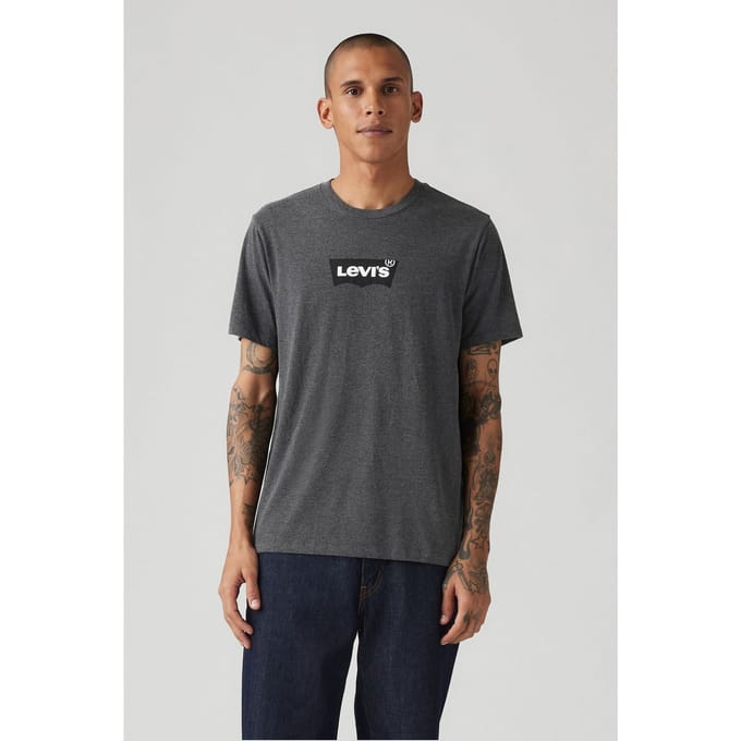 Levi's Graphic Crewneck Tee Batwing Logo Caviar Taglia: M | Magliette basic Outlet | Uomo
