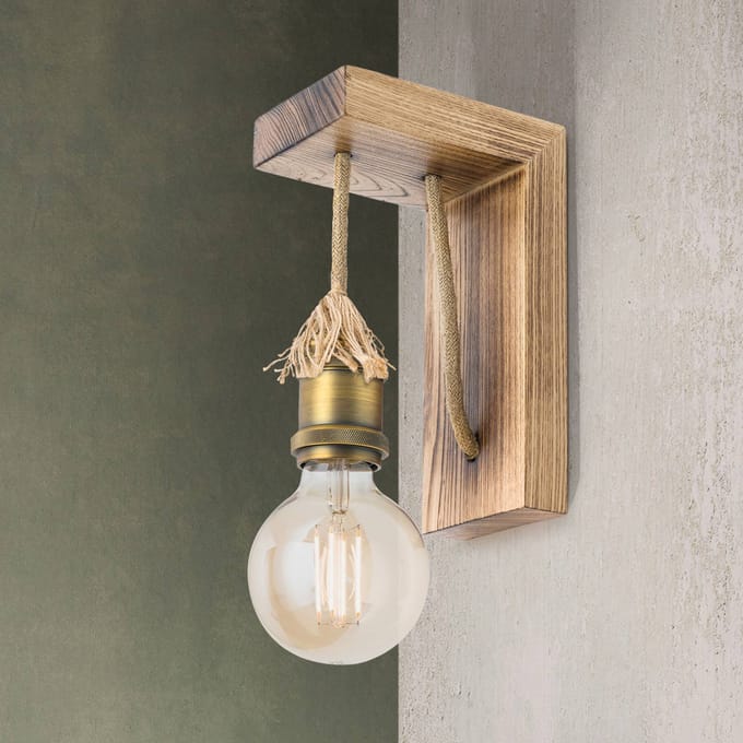 ORION Wandlamp Bassena van licht echt hout