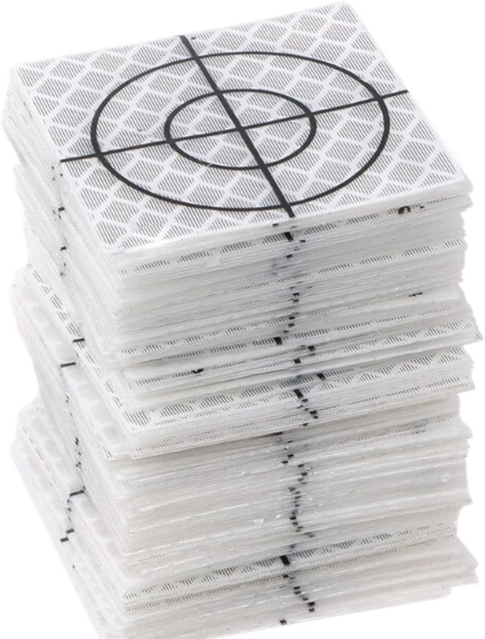 Meetstickers 40x40mm - Reflecterend - Wit - 20stuks