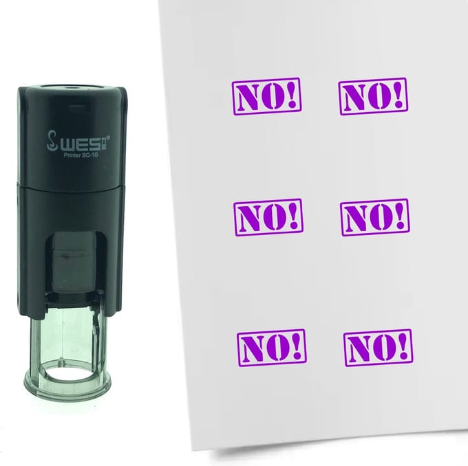 CombiCraft Stempel NO 10mm rond - Paarse inkt