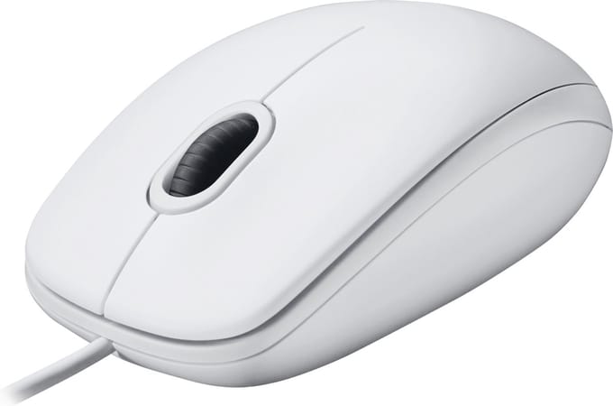 Logitech M100 - Bedrade Muis - USB - Plug & Play - Wit