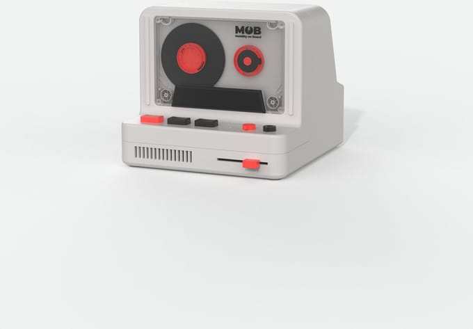Mobility on board retro camera speaker grijs