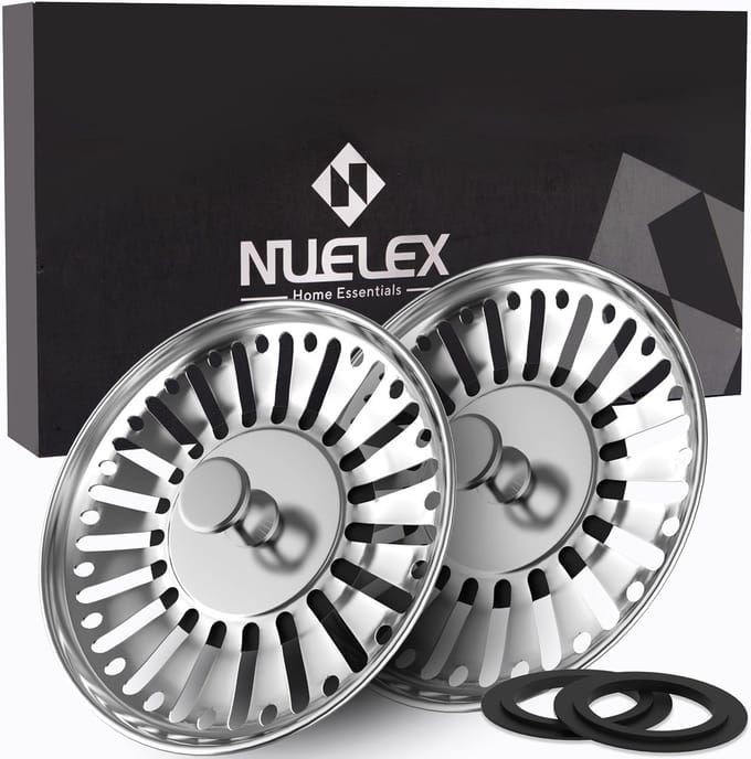 Gootsteenpluggen - Zeef pluggen - Keukenafvoer Beveiligen - Lekvrij ontwerp - 84 mm diameter - Zilver