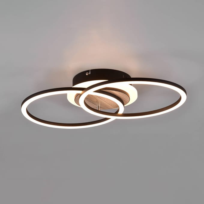 Reality Leuchten LED plafondlamp Giro 3-lamps rond afstandsb.
