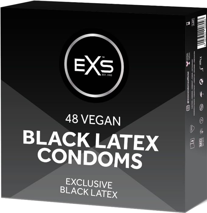 EXS Black Latex 48 condooms