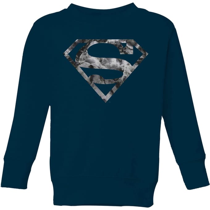 Marble Superman Logo Kids' Sweatshirt - Navy - 110/116 (5-6 jaar)