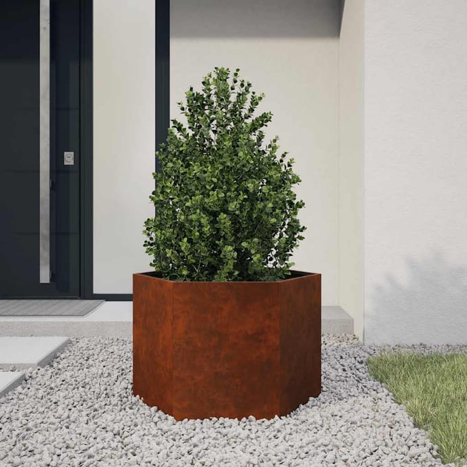 vidaXL - Plantenbak - roestig - 60x60x45 - cm - cortenstaal