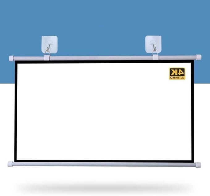 Projectiescherm - Filmscherm Beamerscherm - Thuisbioscoop Creëren - Handmatig Uitschuifbaar - 30 Inch 16:9 - Wit