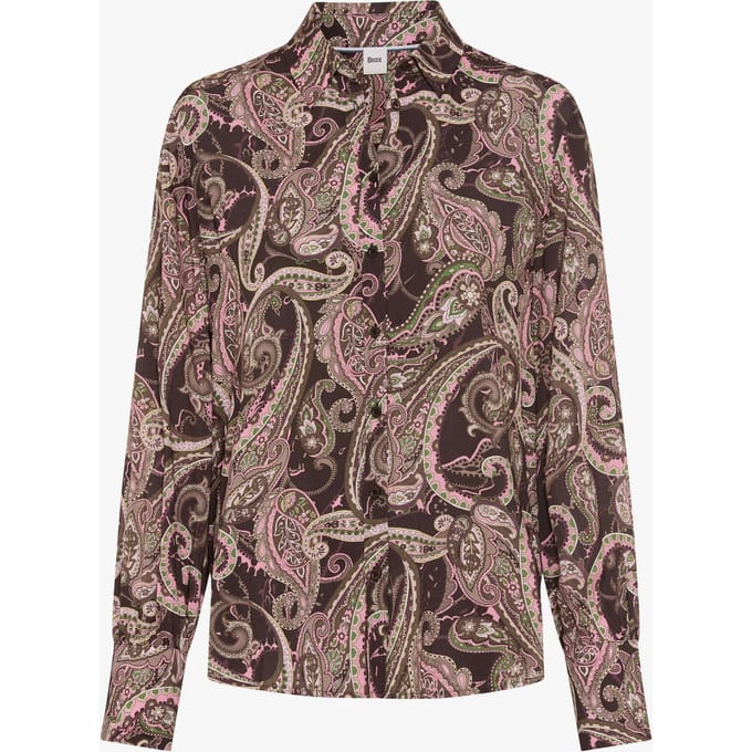 Brax Dames Blouse  Style VIC brunette, donkerbruin, maat 34