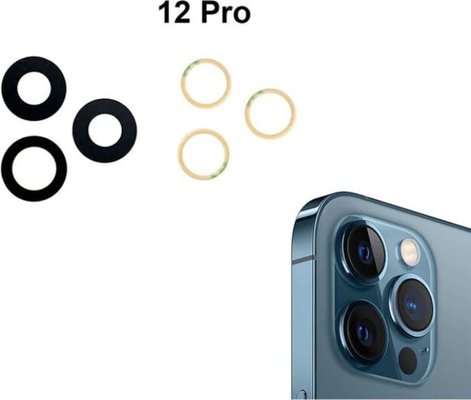 Camera Lens voor iPhone 12 pro set van 3 -  Back camera lens cover - Achtercamera / Rear camera glazen lens voor iphone 12 Pro