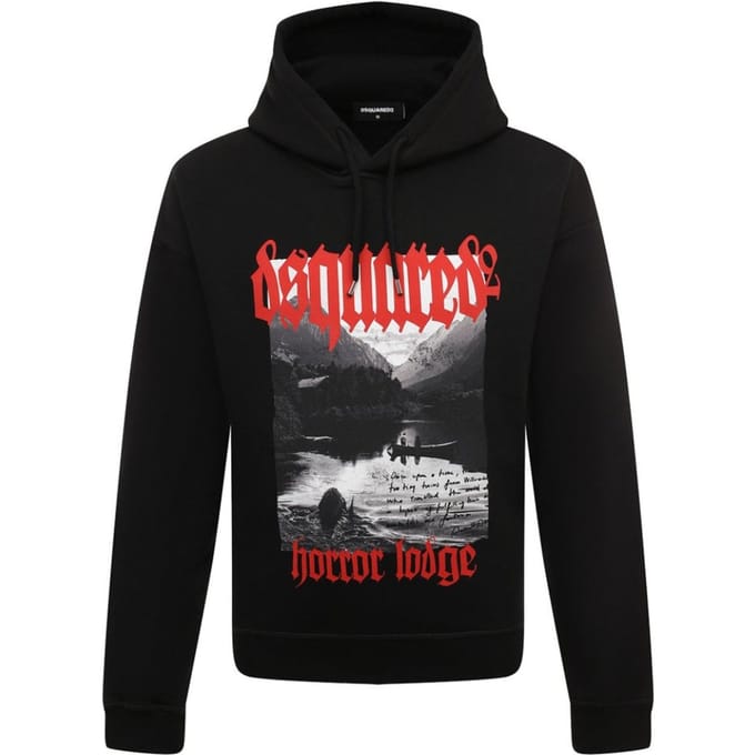 Dsquared2 Horror Lodge Design Zwarte Hoodie