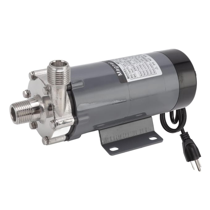 Magnetische Bierpomp RVS Kop Thuisbrouwsysteem Hoge Temperatuurbestendigheid Bierpomp gray
