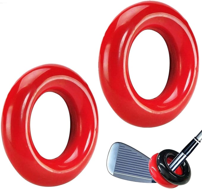 Golf Swing Ring - Club Gewicht - Spier Warming - Universele Pasvorm - 60mm Buitenmaat - Rood