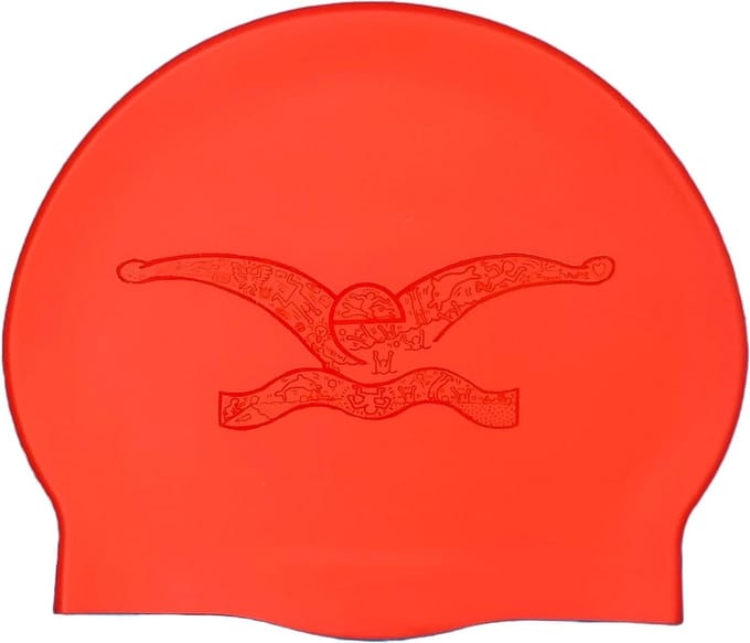 Siliconen Badmuts - Zwemmuts Comfort - Bescherming Zwemmen - Uniek Haring Design - One Size - Rood