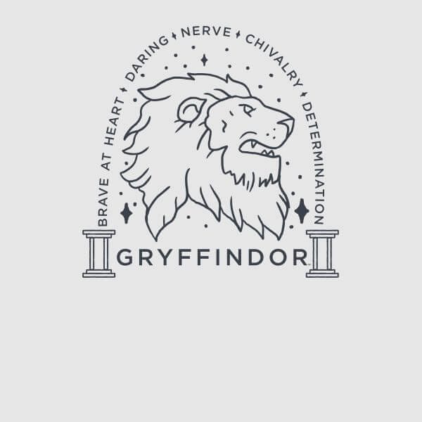 Harry Potter Gryffindor Linework dames t-shirt - Grijs - XL