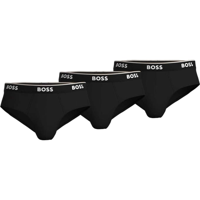 Boss Heren Premium Katoenen Slips (Verpakking van 3) (Zwart)
