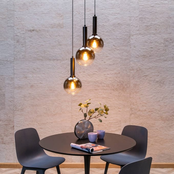 Lucide MARIUS - Hanglamp - Ø 48,5 cm - 3xE27 - Zwart