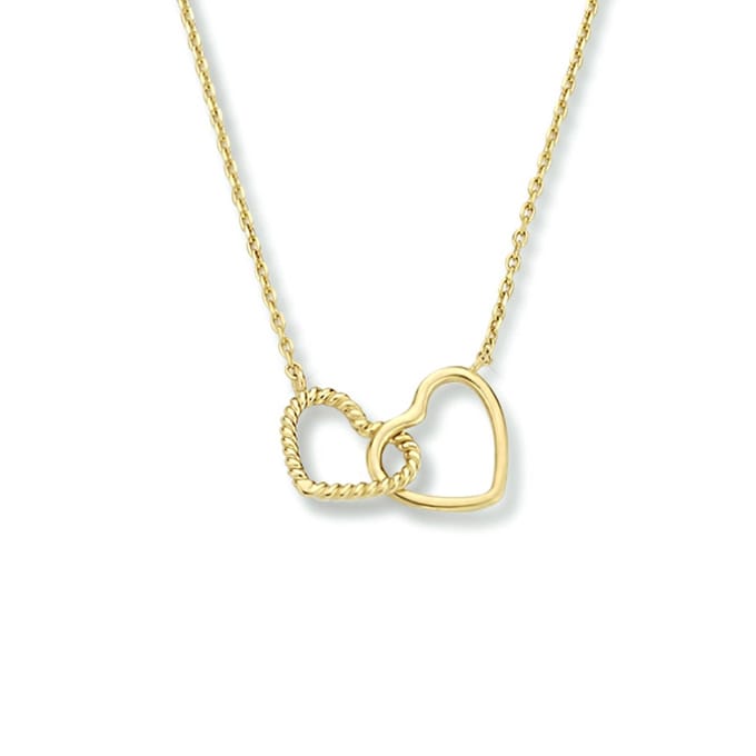 Marie Celeste ketting hartjes 40 - 42 - 44 cm - Goud