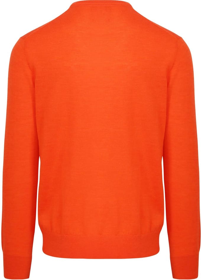 King Essentials The John Pullover Merino Oranje - Maat XL - Heren - Pullovers