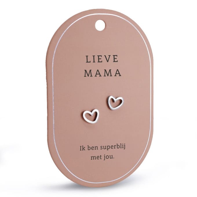 Oorbellen - Zilver - Lieve Mama