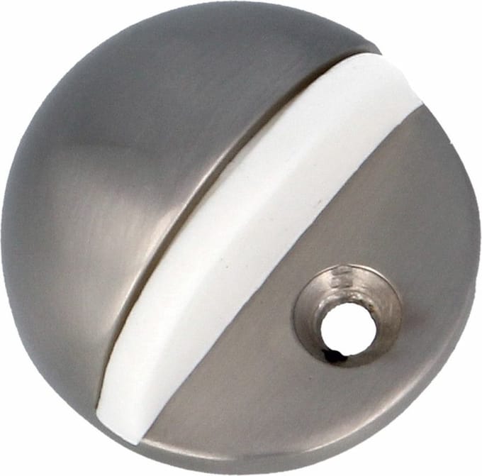 AMIG Deurstopper/deurbuffer - D45mm - inclusief schroeven - geborsteld nikkel