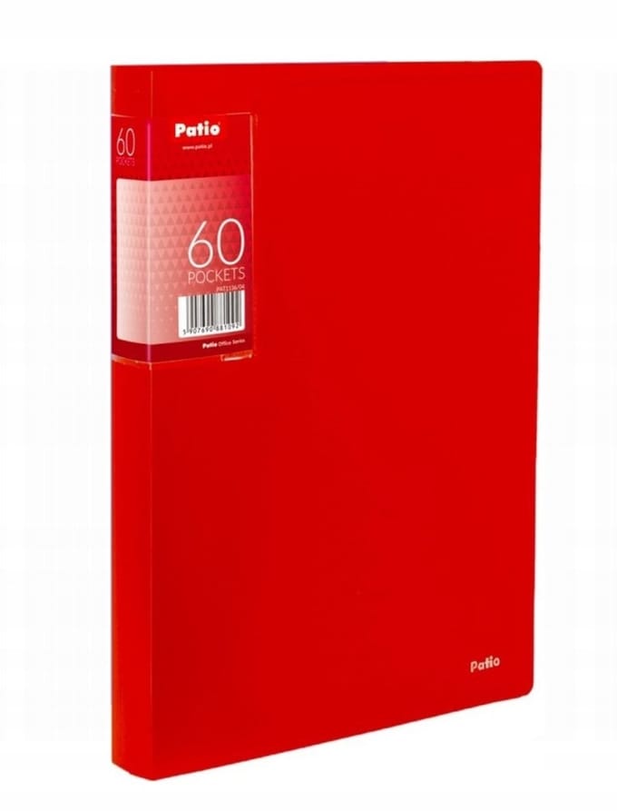 Patio Clear Book Map A4 met 60 insteekhoezen - Rood