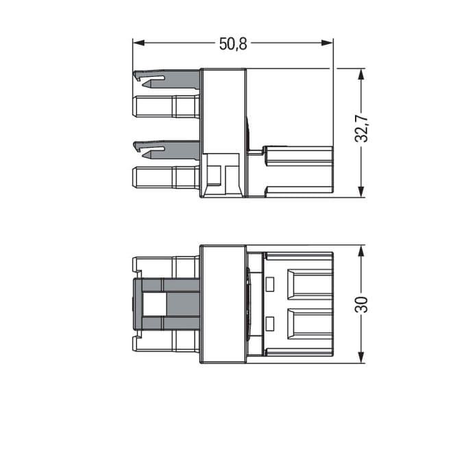 WAGO 3-Pool H Verdeelconnector Wit - 770-684