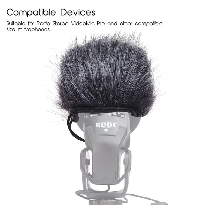 EY-M24 Furry Microphone extérieur pare-brise fourrure artificielle manchon vent