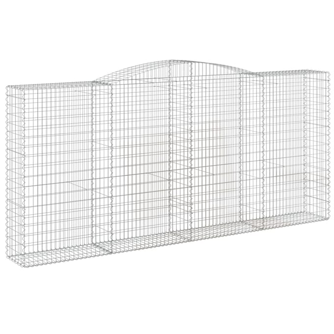 vidaXL - Schanskorven - 3 - st - gewelfd - 400x50x180/200 - cm - ijzer