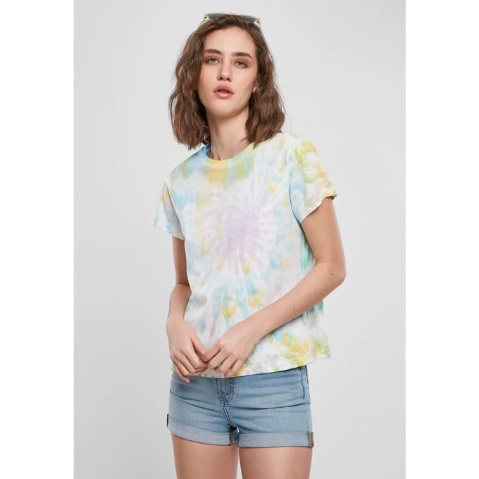 Urban Classics - Tie Dye Boyfriend Dames T-shirt - 4XL - Multicolours