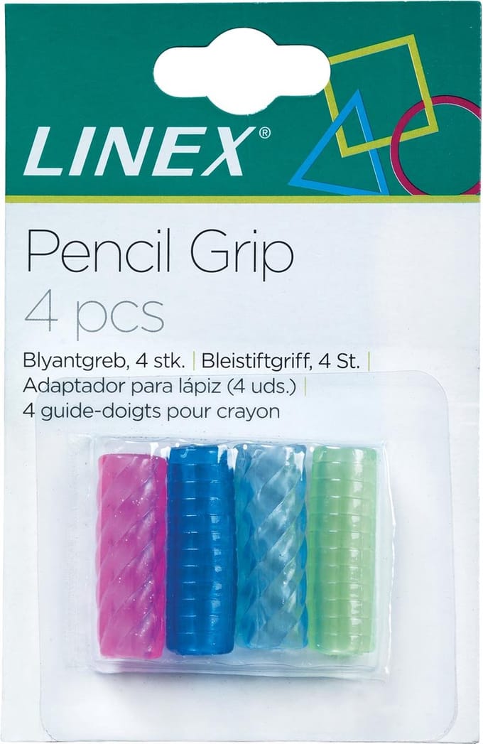 Pen en potlood grip Linex 4 st ass | Pak a 4 stuk