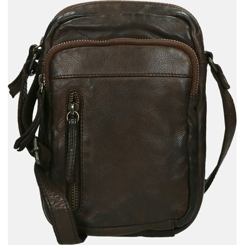 Bear Design Karin Leren Schoudertas / Crossbodytas - Bruin