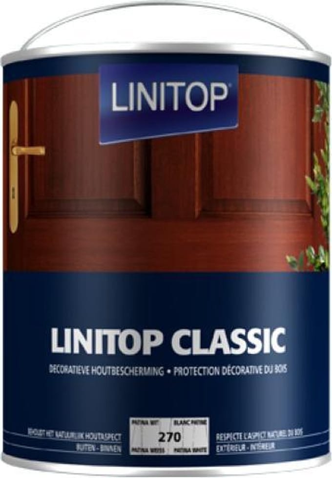 Linitop Classic - Beits - Decoratieve beschermende beits  - Patina Wit - 270 - 1 L