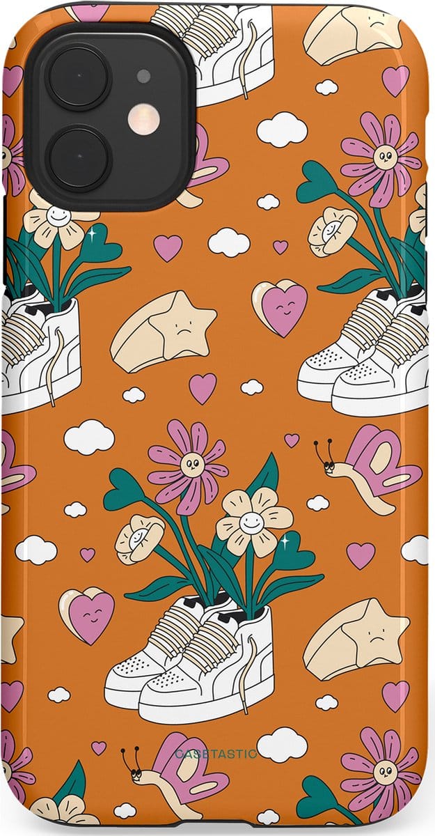Casetastic Hoesje Geschikt voor Apple iPhone 11 - Stijlvolle Beschermende Duo-layer Case - Hartentuin