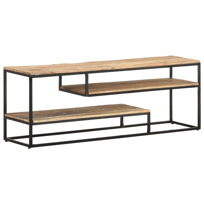 vidaXL - Tv-meubel - 130x30x45 - cm - ruw - mangohout